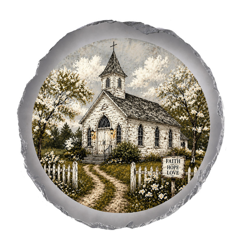 ÉGLISE FOLK ARTS DE PIERRE GRIS