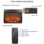 Foyer électrique encastrable 23 po - Chaufferette ultra-mince avec bûche et flamme énergétique. Télécommande, minuterie, protection contre la surchauffe. 1400 W, 5000 / H, 11 réglages de température, 4 réglages de luminosité réglables.