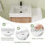 Meuble-lavabo sur pied simple 36 po avec 3 portes, meuble-lavabo en résine et armoire de rangement