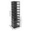 Armoire à chaussures pliante rectangulaire à 9 niveaux avec roulettes-922529258
