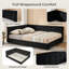 Modern Upholstered Daybed with Channel-Tufted Backrest, queen Size-1665548194