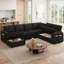 Canapé-lit modulaire, noir-379826991