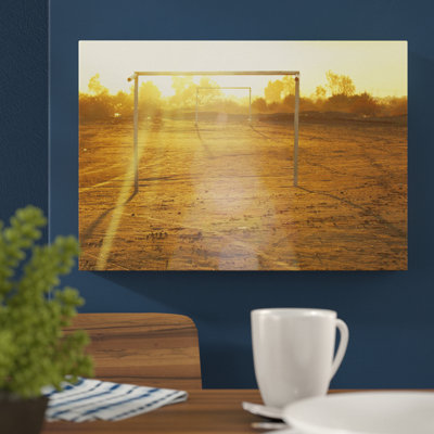 Football Pitch Goals Photographic - Wrapped Canvas