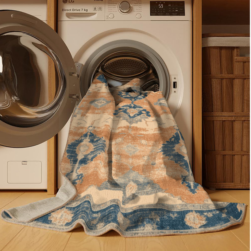 Tapis brun lavable à la machine, Tapis de couloir 2 pi x 4 pi