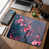 Blue Pink Floral Branch Motif