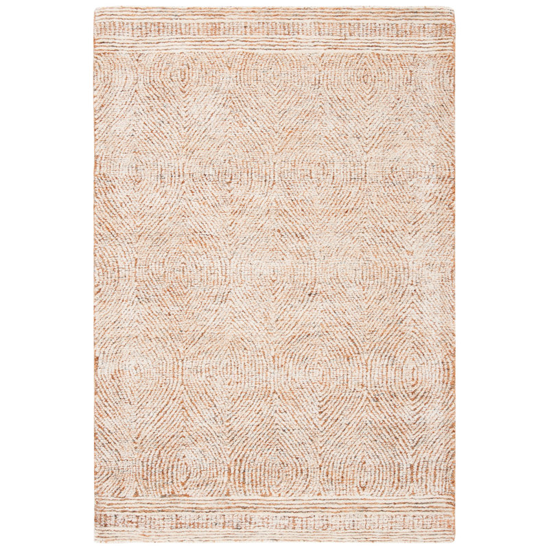 Cole Hand Tufted Wool Ivory Area Rug, Rectangle 91 x 152cm