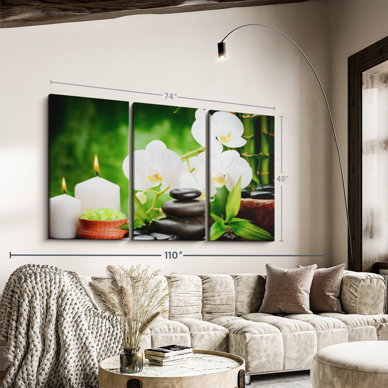 Nature " Spa " 3 - Pieces, 74" H x 48" W
