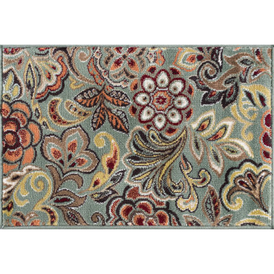 Elmer Transitional Floral Indoor Area Rug for Living Room, Dining Room, Bedroom