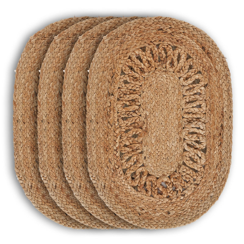Cokato Jute Geometric Round Placemat