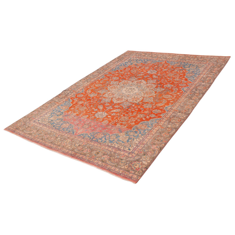 Tapis unique en laine de 8 pi 8 po x 12 pi 10 po des années 1990
