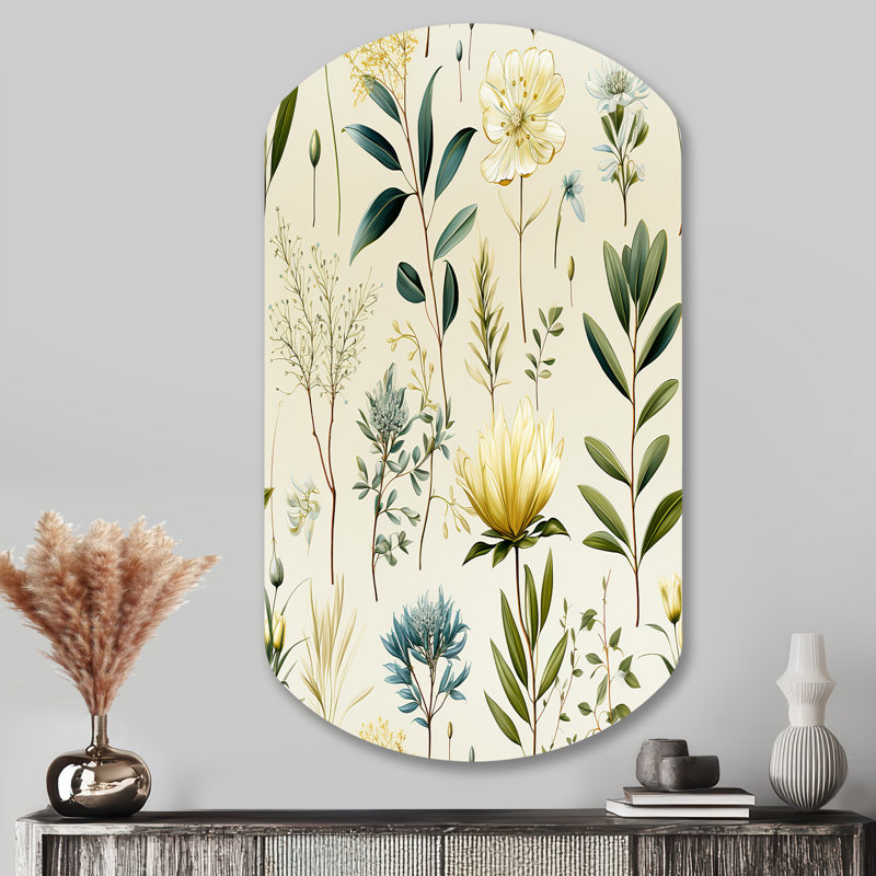 Décoration murale Swanley - plantes asymétriques en métal, sculpture murale en métal Freeform, H 31 po x l 19 po