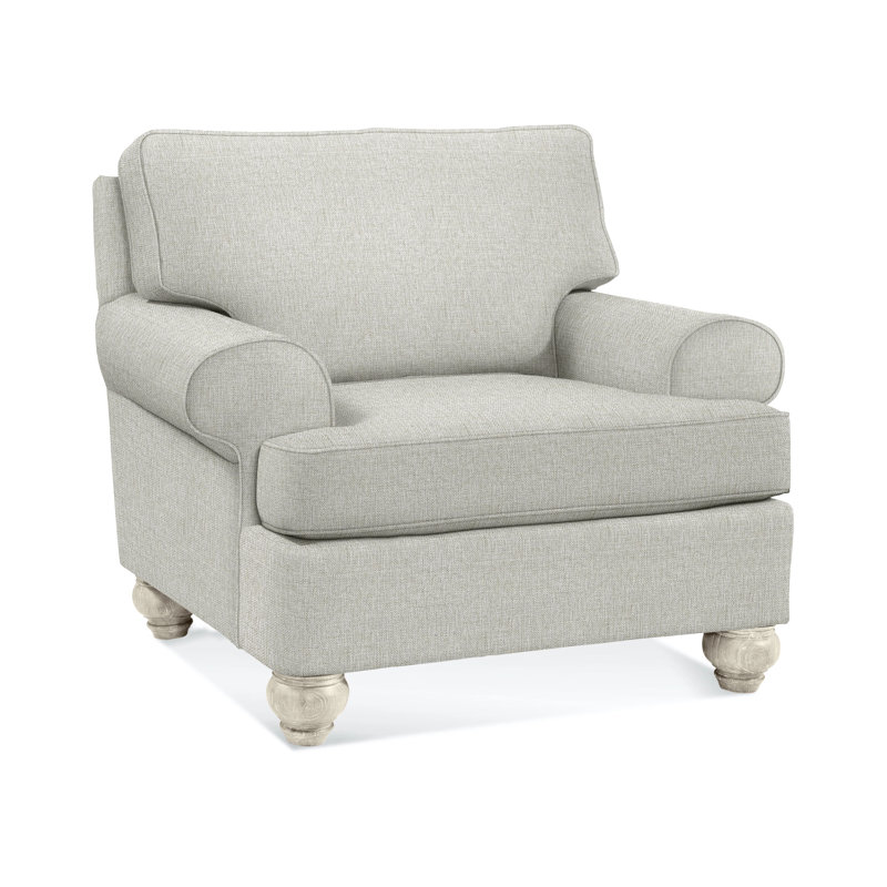 Artisan Landing Upholstered Armchair, Hatteras, Blue Chenille/Velvet Solid; 0913-61