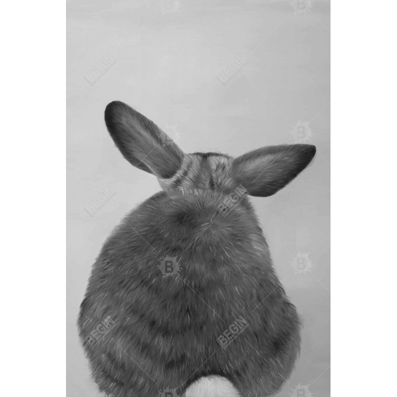 " Little Rabbit From Behind ", 36" H x 24" W