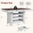 60" Counter Height Dining Table for 4, Farmhouse Large Rectangular Kitchen Table for 6 with Thick Table Top, Bar Height Dining Room Table with Deepened Wine Rack, Shelves for Kitchen, Bar, Pub-554123946