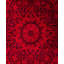 Tapis rouge contemporain en laine noué à la main 8 pi 1 po x 8 pi 3 po Cairns