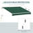 Patio Retractable Awning with Manual Crank, Exterior Sun Shade-112161291-112161309