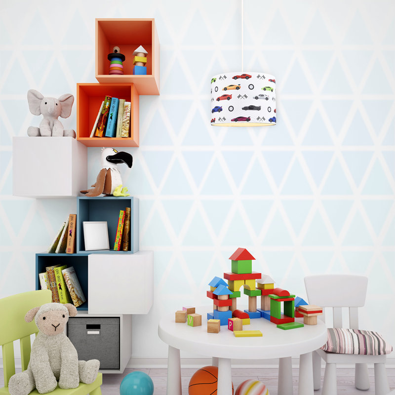 18 cm H Drum Cotton Blend Lamp Shade ( Screw On ) in White