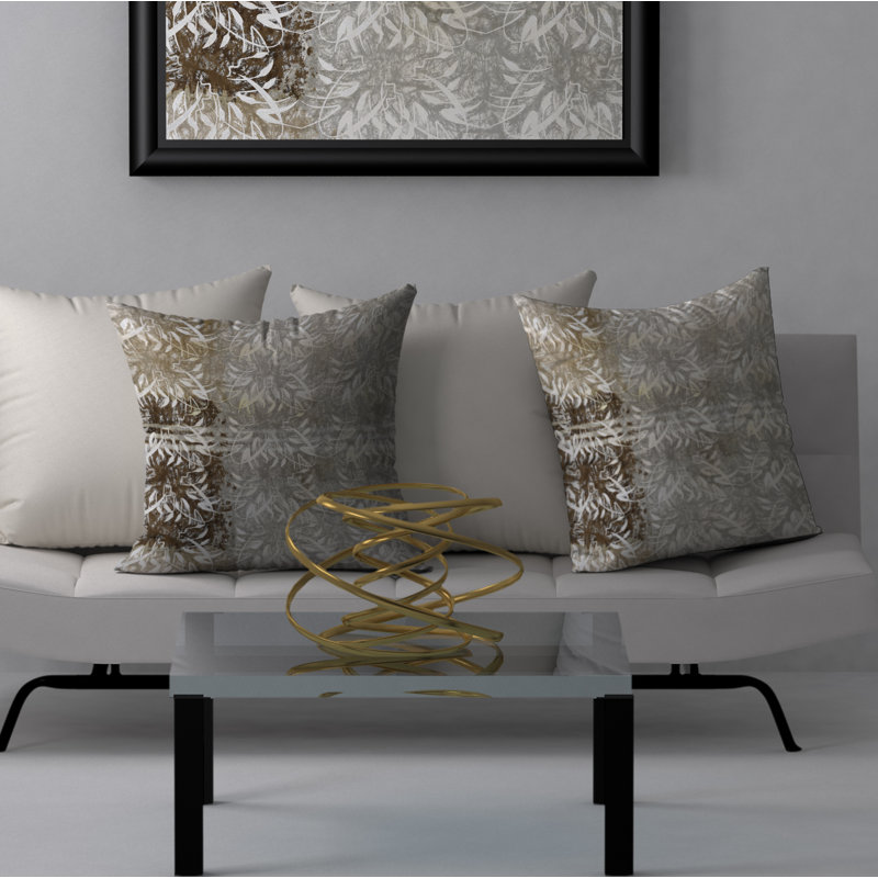 Abstract Reversible Throw Pillow, 18" x 18"