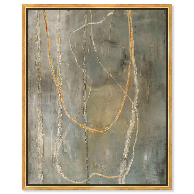 Toile abstraite texturée Gossamer Pathway III par Art Remedy, H 21 po x l 17 po, Cadre doré