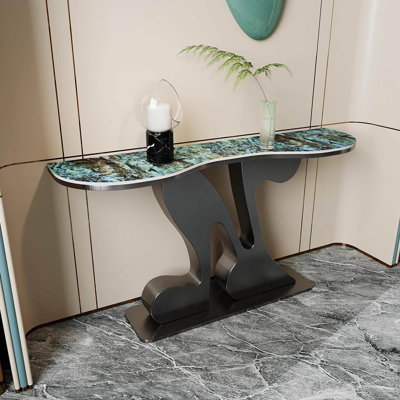 Light luxury style sintered stone console table