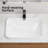 22" White Ceramic Bathroom Vessel Sink Bathroom Rectangular Porcelain Bathroom Basin with Overflow-126420541