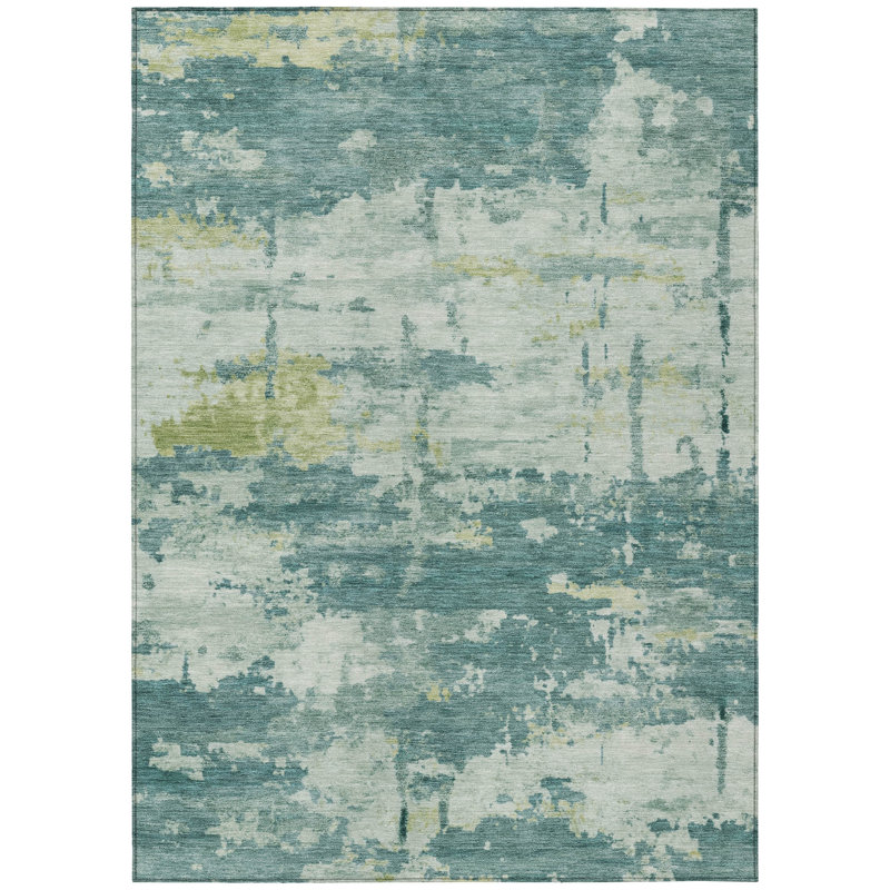 Machine Washable Indoor/Outdoor Earleville ACN2362 Abstract Rug, Rectangle 10' x 14'