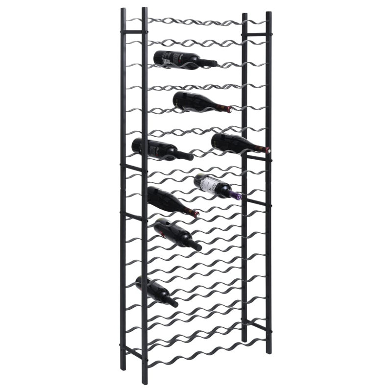Porte-bouteilles Malahn, H 61,8 po x l 25,2 po x P 8,7 po, Noir