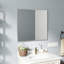 Miroir de salle de bain - Aluminium argenté de 32 pouces, vue dégagée, cadre, facile à monter-131496516