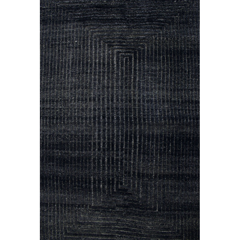 Pyramid Wool Area Rug in Blue, Rectangle 5'2" x 7'3"