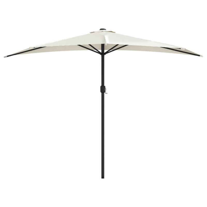 Hudson Oaks Balcony Parasol, Beige, 87.8" H x 118" W