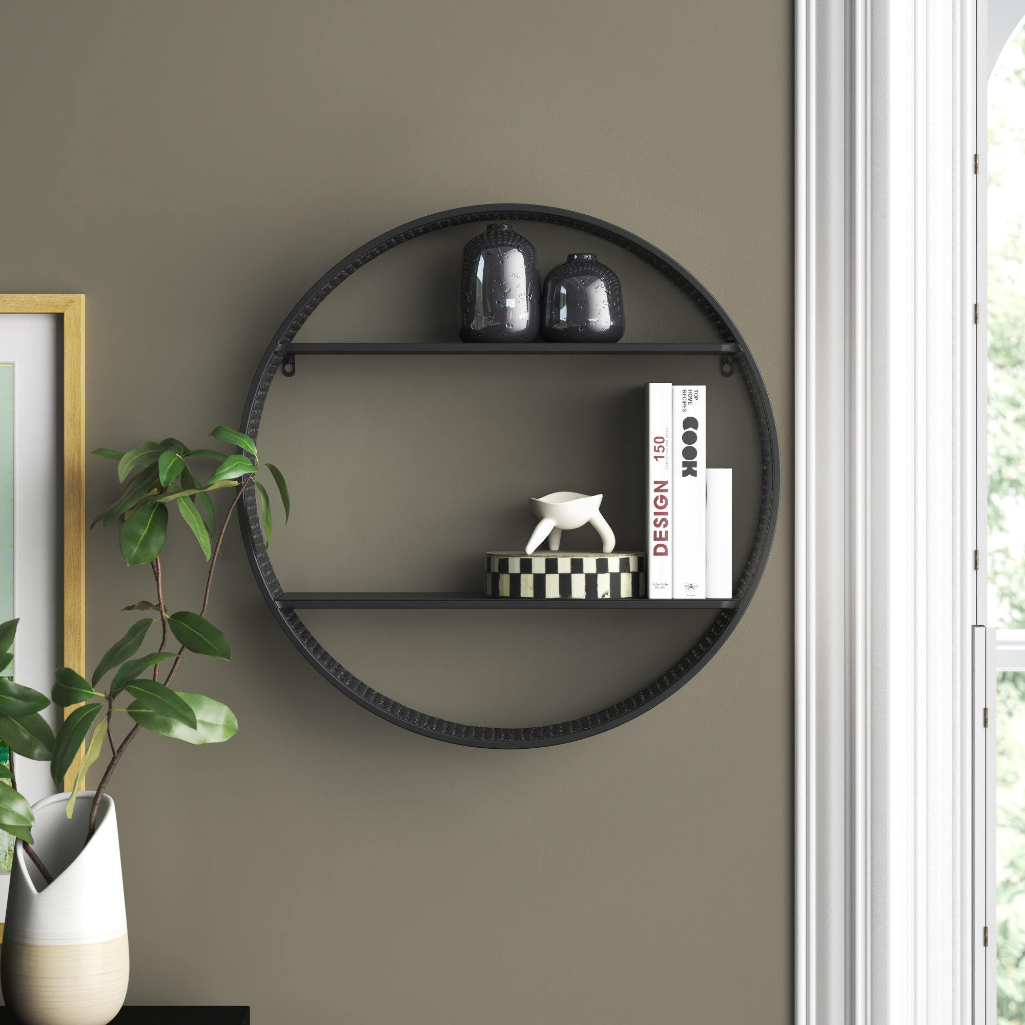 Avante Circle Metal Accent Shelf