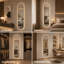 Miroir mural pleine longueur à DEL dimmable en forme de capsule avec cadre