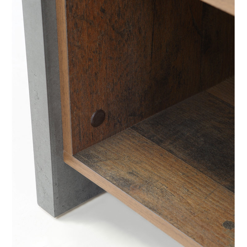 Lanham 156cm Sideboard, Dark Grey Concrete / Old Wood Vintage