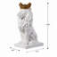 14.5" H Sitting Lion W/Crown Bronze Colour Resin Statue Home Decor Living Room Display-109757791
