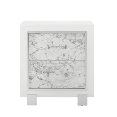 Table de chevet SKYE MARBLE WHITE