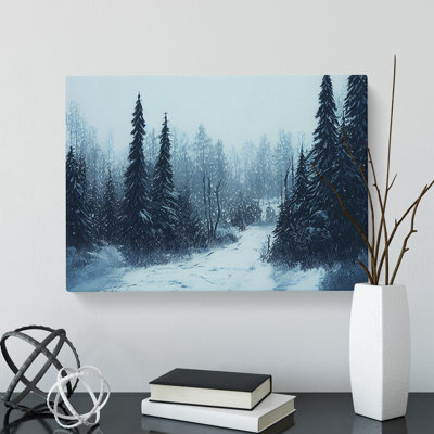 Pine Tree Forest Winter Vol.4 - Wrapped Canvas