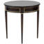 Linea Round End Table in Café Mocha-899554565