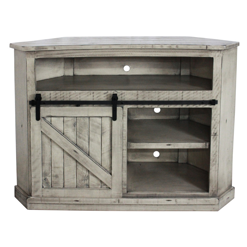 Melia Unfinished TV Stand for TVs up to 65", Light Brown