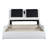 Faux Leather Upholstered Platform Bed Frame with led lighting ,Bluetooth connection to play music /RGB control,Backrest vibration massage,Curve Design, Wood Slat Support, No Box Spring Needed-155331327-155331325