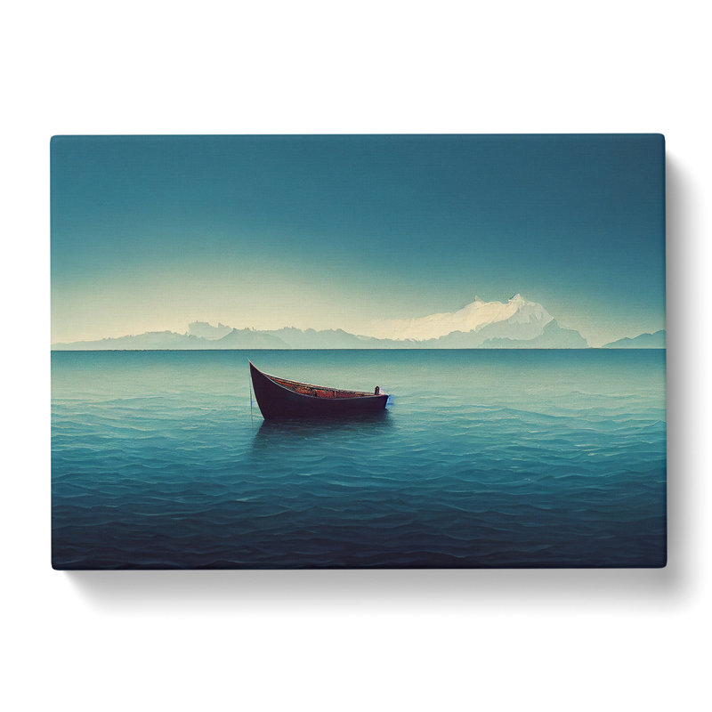 Lone Boat Vol.4 - Wrapped Canvas, 40cm H x 60cm W x 3cm D