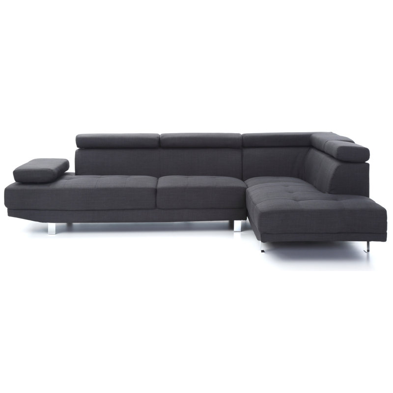 Canapé modulaire Modern River, Noir, Noir