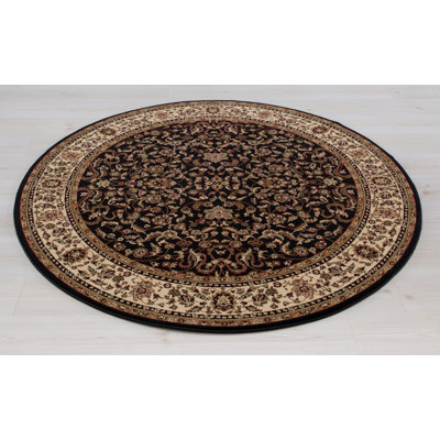 Tapis oriental noir / rouille Izaiah