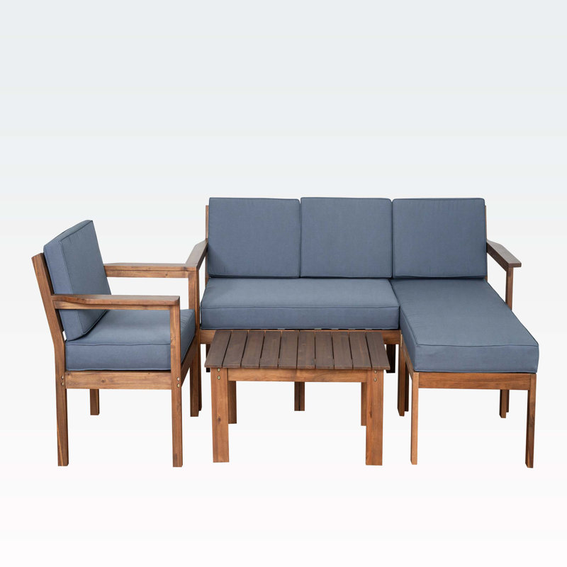 Ensemble modulaire d'extérieur avec coussins 23,3 po Dinardi, Gris