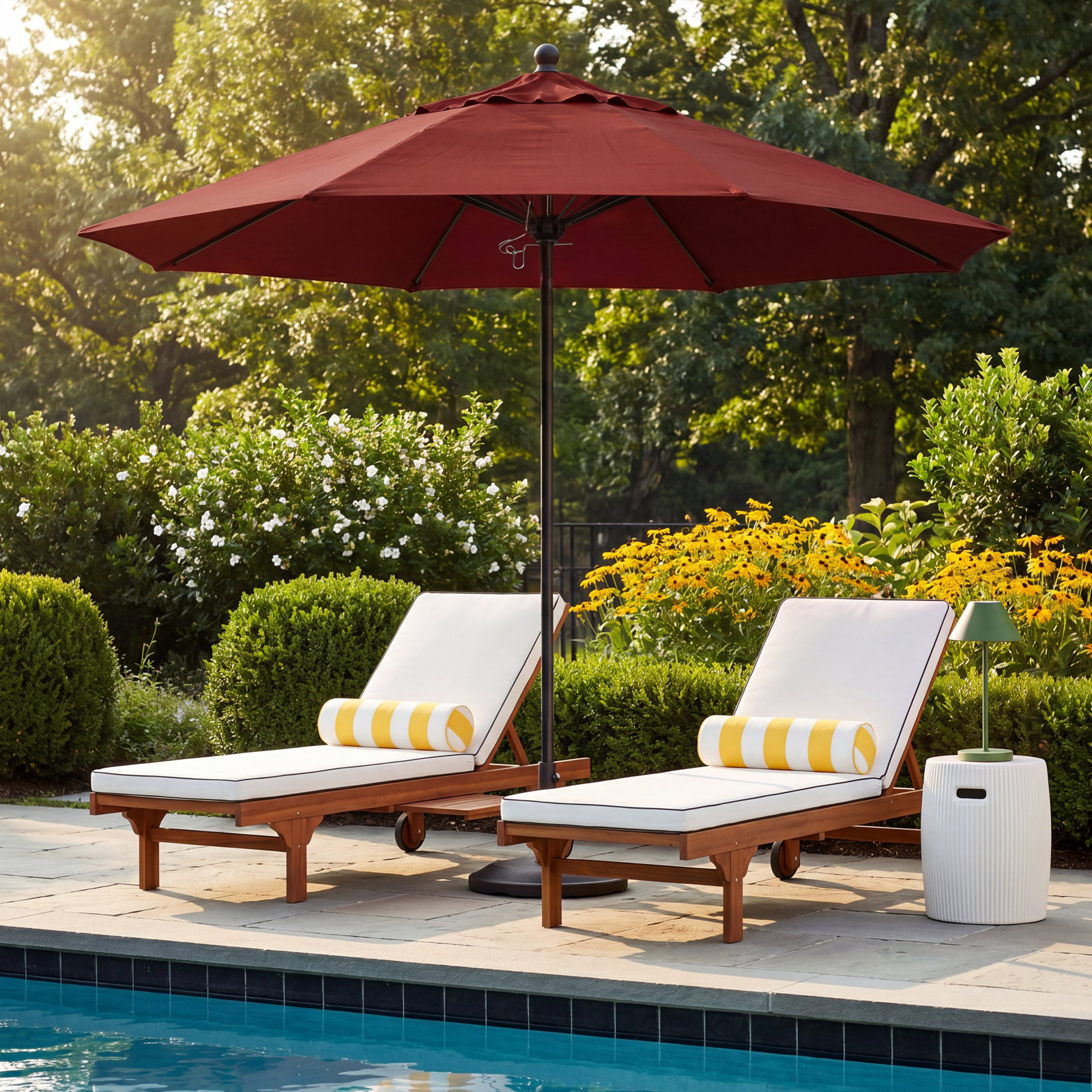 Hibo 9' Sunbrella® Umbrella, Canvas Henna Sunbrella® Canvas