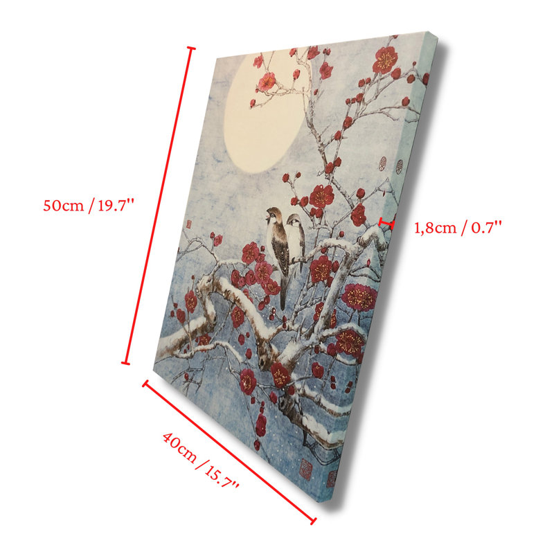 Snowy Blooming Night by Fiona Sheng - Single Picture Frame Painting on Canvas