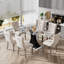 7-Piece Rectangle Tempered Glass Dining Table Set-823848786-811195960-823848798