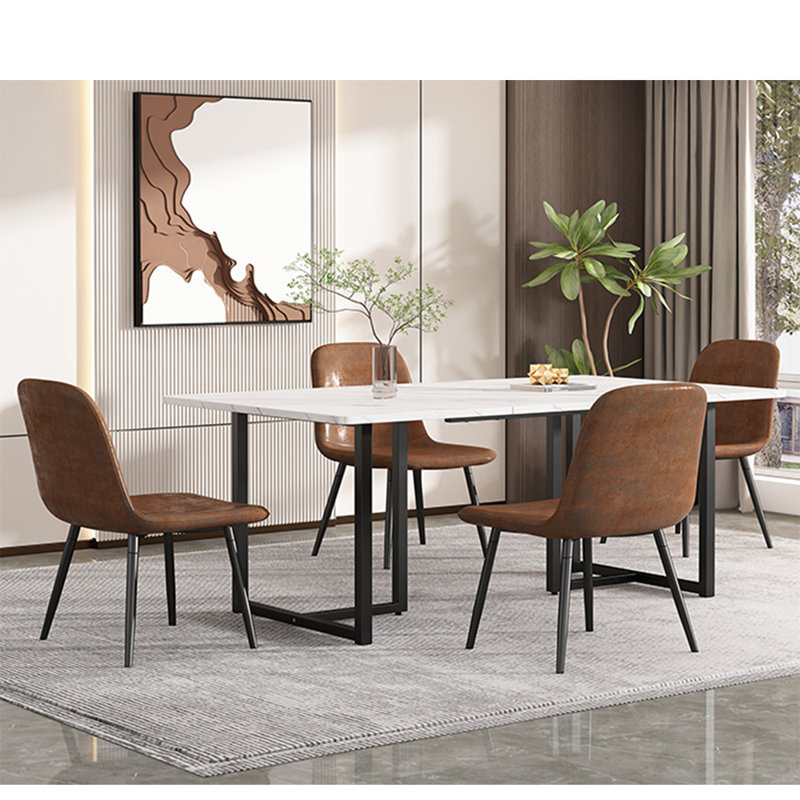 Bronislaw Metal Base Dining Table, Black