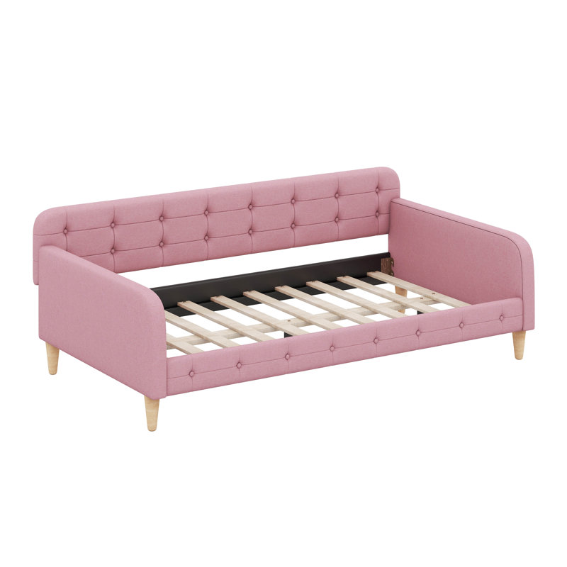 Jeroma Upholstered Daybed, Twin, Rubine