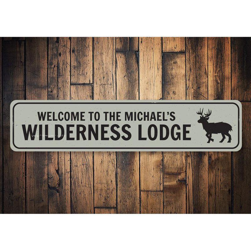 Panneau en aluminium Wilderness Lodge, H 4 po x l 18 po x P 0,04 po