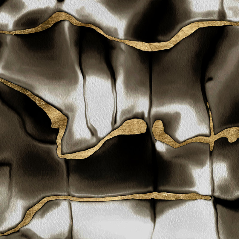 Golden Shimmer II by Alonzo Saunders - Wrapped Canvas Painting, 91cm H x 91cm W x 3.8cm D